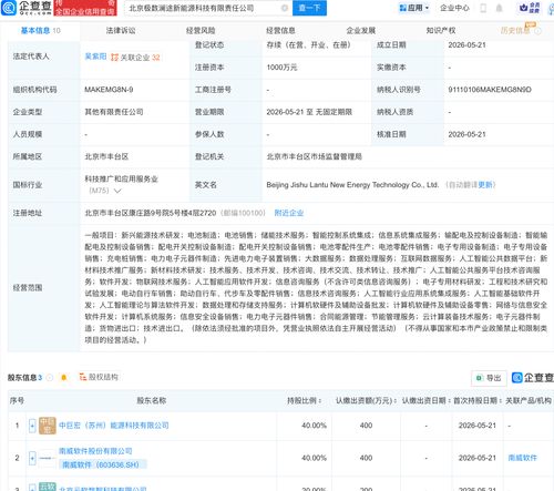 南威軟件等成立新能源科技公司，布局AI技術(shù)與網(wǎng)絡(luò)技術(shù)服務(wù)新賽道